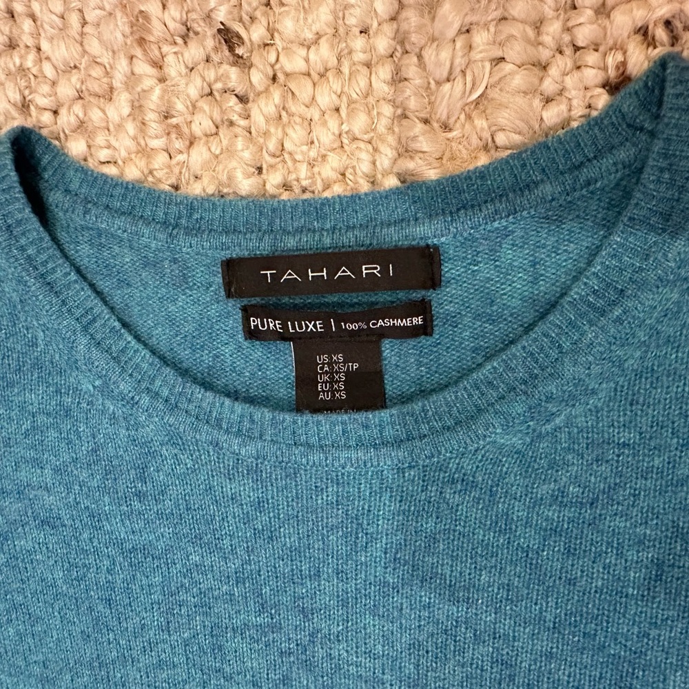 Tahari Blue Cashmere Sweater